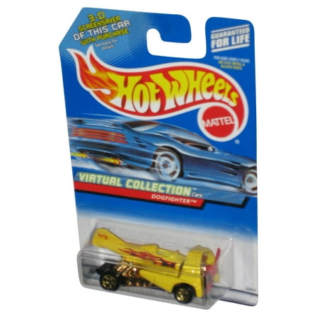 Hot Wheels Virtual Collection (1999) Yellow Dogfighter Toy Car #137