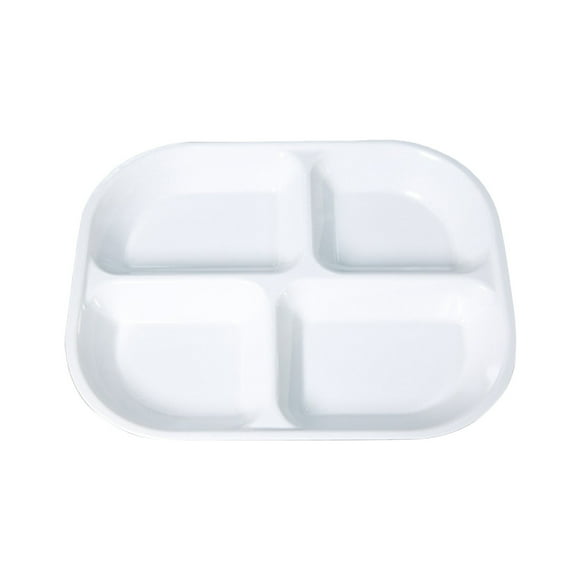 Binwennn Plateaux de Restauration Rapide à Compartiments en Imitation Porcelaine Résistants à la Chaleur Spécialement Conçus pour les Cantines Scolaires et d'Unités Vaisselle de Qualité Commerciale Napperons d'Extérieur pour Table de Salle à Manger de Cuisine Napperon Rond