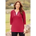 thumbnail image 2 of Catherines Women's Plus Size Suprema Lace Trim Duet Top, 2 of 6
