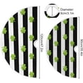 thumbnail image 3 of FMSHPON Green Clover Stripes Xmas Christmas Tree Skirt Stand Mat for Holiday Party Decoration Indoor Outdoor 36 inches, 3 of 6