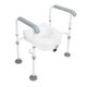 thumbnail image 4 of Asiento de inodoro elevado con asas Elevadores de asiento de inodoro de acero inoxidable de alta estabilidad para personas mayores Mujeres embarazadas, 4 of 15