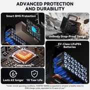 300W portable power station, 259Wh Solar Generator, RVs, hiking, and as a home emergency backup power source.