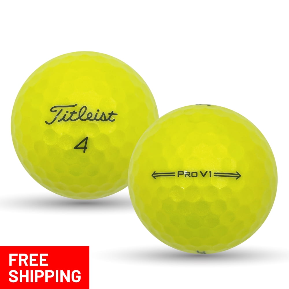 36 Yellow Pro V1 2022 5A Used Recycled Golf Balls, by Mulligan Golf