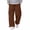 09#Brown, variant on Casual Work Pants Featuring Cargo Pocket Design Loose Wide Leg Silhouette Straight Trousers for Everyday Streetwear