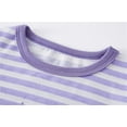 thumbnail image 6 of WIBACKER 3-10T Summer Short Sleeve Pajamas Set for Toddler Girls Striped PJS Cute Jammies Set - Purple Unicorn, 6 of 7