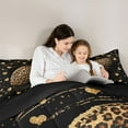 thumbnail image 4 of Feelyou Leopard Print Rugby Bedding Comforter Set 7pcs, Modern Fashion Queen Bedding Sets, 4 of 8