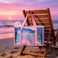 thumbnail image 6 of Colorful Clear Beach Bag for Women, Waterproof Sandproof Jelly Tote with Zipper, Large Spacious Pool Bag, Travel Tote for Beach Vacation Swimming, Stylish Durable Summer Tote Pink, 6 of 6