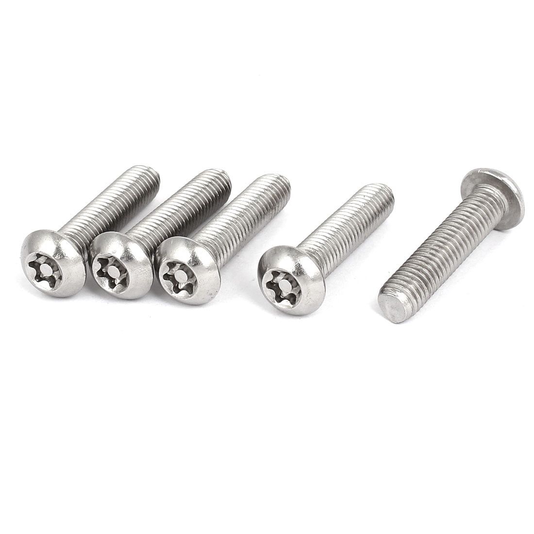Qty 50 Button Post Torx M8 x 30mm Stainless T40 Security Screw Tamperproof 304 Qty 50 Button Post Torx M8 x 30mm Stainless T40 Security Screw Tamperproof 304