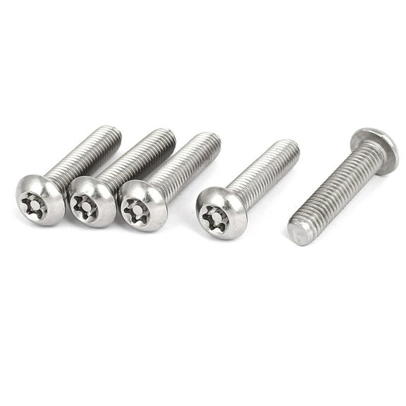 Uxcell M8x35mm 304 Stainless Steel Button Head Torx Security Machine Screws (5-pack)