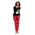 thumbnail image 3 of GLOBAL Women's Cotton Knit Top Flannel Pants Sleepwear Matching Pajamas for Couple Pjs for Family, Size S-3XL, 3 of 6