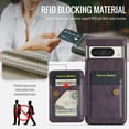 thumbnail image 6 of for Google Pixel 8 Wallet Case with RFID Blocking Credit Card Holder,PU Leather Folio Flip Kickstand Handle Wrist Strap Shockproof Cover Women Men for Google Pixel 8 Phone Case,Purple, 6 of 9