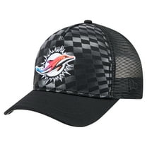 Men's New Era  Black Miami Dolphins Gradient 9FORTY Adjustable Hat