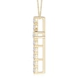 thumbnail image 2 of Angara Natural Diamond Cross Pendant Necklace for Women in 14K Yellow Gold (Size-3.4mm) – April Birthstone Jewelry | Prong-Set Diamond Cross Necklace, 2 of 9