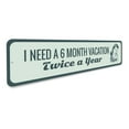 thumbnail image 3 of Funny Vacation Novelty Sign, Metal Wall Decor - 4x18 inches, 3 of 4
