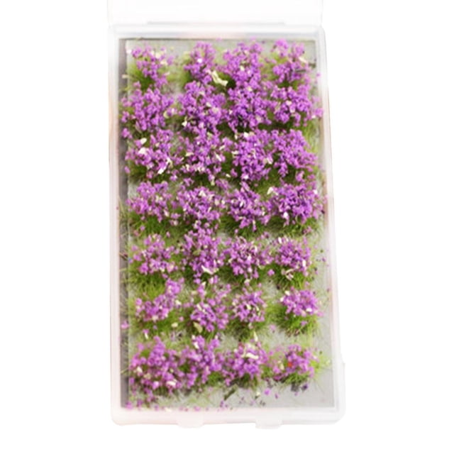 KLKCMS Realistic 28pcs DIY Miniature Flowers Mini Static Model Railroad Garden Micro