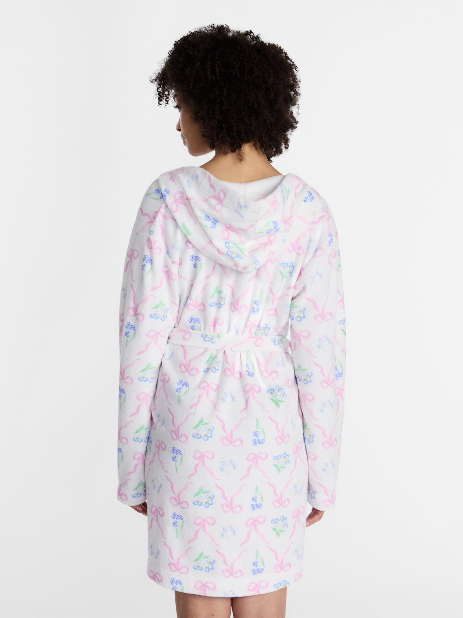 No Boundaries Terry Hooded Robe, Women’s and Women’s Plus S-3X