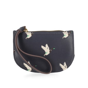 Free Assembly Women's Wristlet Wallet, Navy Duck Print