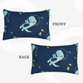 thumbnail image 4 of Naloa Space Dinosaur Pillowcase, Throw Pillowcase, Wrinkle-Free, Stain-Resistant with Hidden Zipper for Bedroom Sofa - 20"x30", 4 of 9