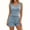 Light Blue, variant on Bovxnpu Womens Pajamas Set Loungewear Cotton V Neck Tank Top Shorts 2 Piece Lightweight Loungewear Sleepwear
