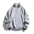 thumbnail image 1 of Gibobby Sudaderas para hombre Sudadera de Rizo francés de Manga Larga para Hombre Sudadera para Hombre camisetas Y2K(Gris,XG), 1 of 3