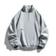 thumbnail image 1 of Gibobby Sudaderas sin gorro hombre Sudadera de vellón de manga larga con cuello redondo para Hombre(Gris,M), 1 of 3