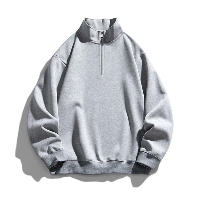 Gibobby Sudaderas para hombre Sudadera de Rizo francés de Manga Larga para Hombre Sudadera para Hombre camisetas Y2K(Gris,XG)