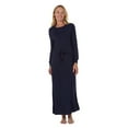 thumbnail image 3 of MeMoi Women's Front Tie Nursing Night Gown - Womens - Female, L, Navy, 3 of 8