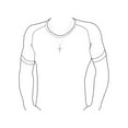 thumbnail image 4 of Mens Two-Tone Stainless Steel Crucifix Pendant Necklace, 4 of 5