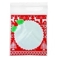 thumbnail image 1 of 100pcs Bolsa de Almacenamiento Plástica estampado de Nieve Navidad para Lollipop Chocolate Galleta rojo Colco Bolsas para galletas, 1 of 7