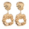 thumbnail image 2 of Pendientes colgantes de Declaración Yinane dorado Irregular, 2 of 8