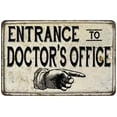 thumbnail image 1 of Entrance Doctor's Office Vintage Look Chic 8 x 12 High Gloss Metal 208120020150, 1 of 1