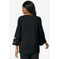 thumbnail image 2 of Jessica London Women's Plus Size Stretch Knit Mesh Inset Sleeve Tunic, 2 of 4