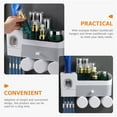 thumbnail image 2 of Soporte para cepillos de dientes, organizador de cepillos de dientes de pared, estante de almacenamiento de 3 tazas, 2 of 7