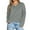 Gray, variant on Womens Oversized Casual Tunic Button Down V Neck Hoodies Oversized Pullover Sweatshirts Hooded Tops with Pockets