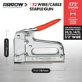 thumbnail image 3 of Arrow Fastener Heavy Duty 3/4 in. Wide Crown Wire Stapler Silver, 3 of 5