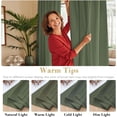 thumbnail image 4 of H.VERSAILTEX Light Blocking Thermal Insulated Window Curtains Bedroom Darkening Drapes for Living Room Back Tab/Rod Pocket Draperies, 2 Panels, 52" x 84", Bronze Green, 4 of 6