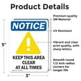 thumbnail image 2 of (2 Pack) Keep This Area Clear Sign, 2 of 7