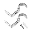thumbnail image 3 of 2 Pack Hooks Curtain Rod Bracket Modern Style Curtain Rod Holders 8.8x6cm Silver, 3 of 8