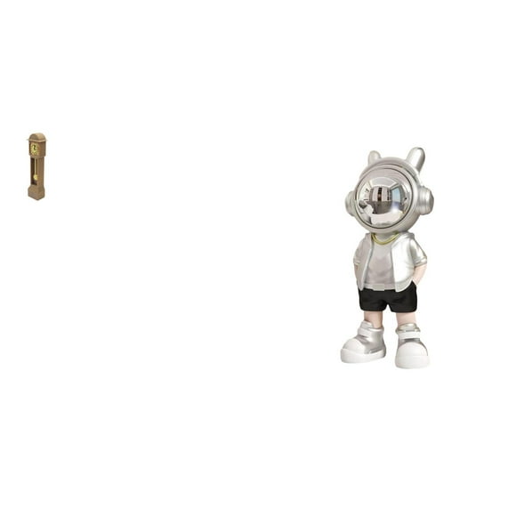 Reloj De Suelo En Miniatura De Astronauta, Estatua De Abuelo, Modelo De Juguete A Escala 1/12, Escena DIY, Decoración Moderna Para Sala De Estar, Adorno De Mesa Clásico Vintage, Figura