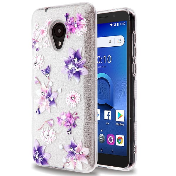 Alcatel 1X Evolve, Ideal Xtra (5059R) Phone Case Slim TUFF HYBRID Bling