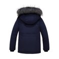 thumbnail image 2 of Wantdo Boy's Puffer Jacket Warm Winter Coat Puffer Coat with Faux Fur Lined Hood Blue 18-20, 2 of 8