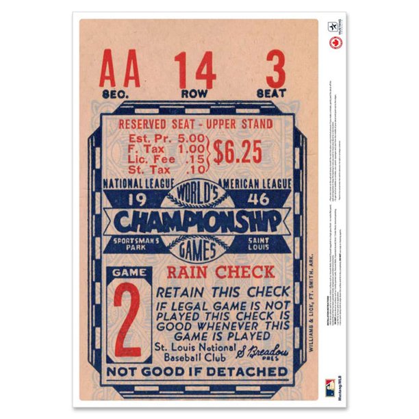 st louis cardinals 1946 world series game 2 24 ticket stub walmart com