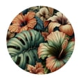 thumbnail image 4 of PIKWEEK Tropical Summer Hawaiian Flower Palm Leaves Printed Table Cover White, 4 of 8
