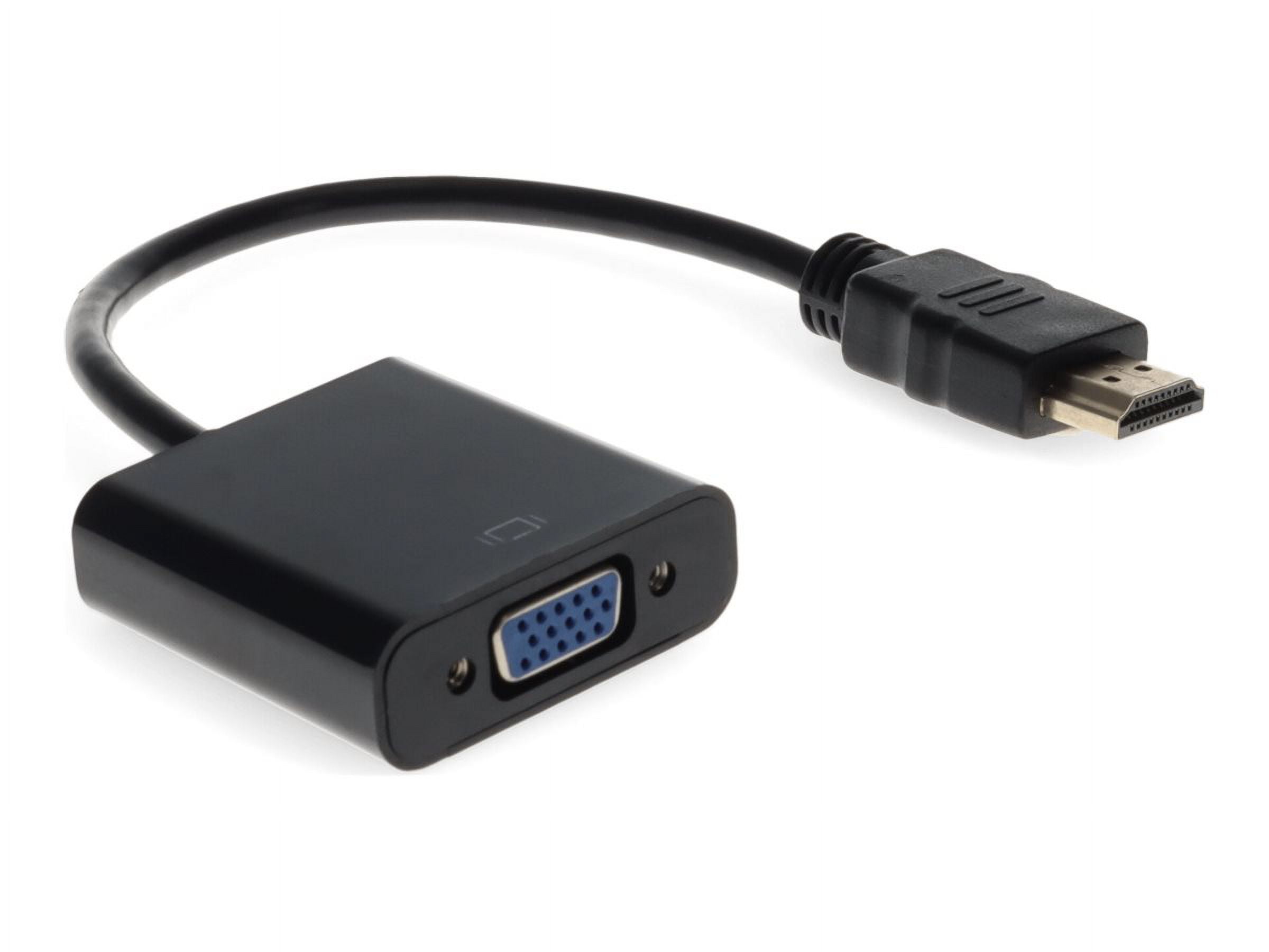 Addon 8in Hdmi To Vga Cable - Video Converter - Hdmi - Vga - Black - For Lenovo Ideapad 3 15, Ideapad Gaming 3 15, Legion 5 15, Thinkcentre Neo 50