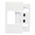 thumbnail image 4 of axGear 2-Port HDMI 1.4 Wall Face Plate Panel Cover Coupler Outlet Extender 1080P White, 4 of 7
