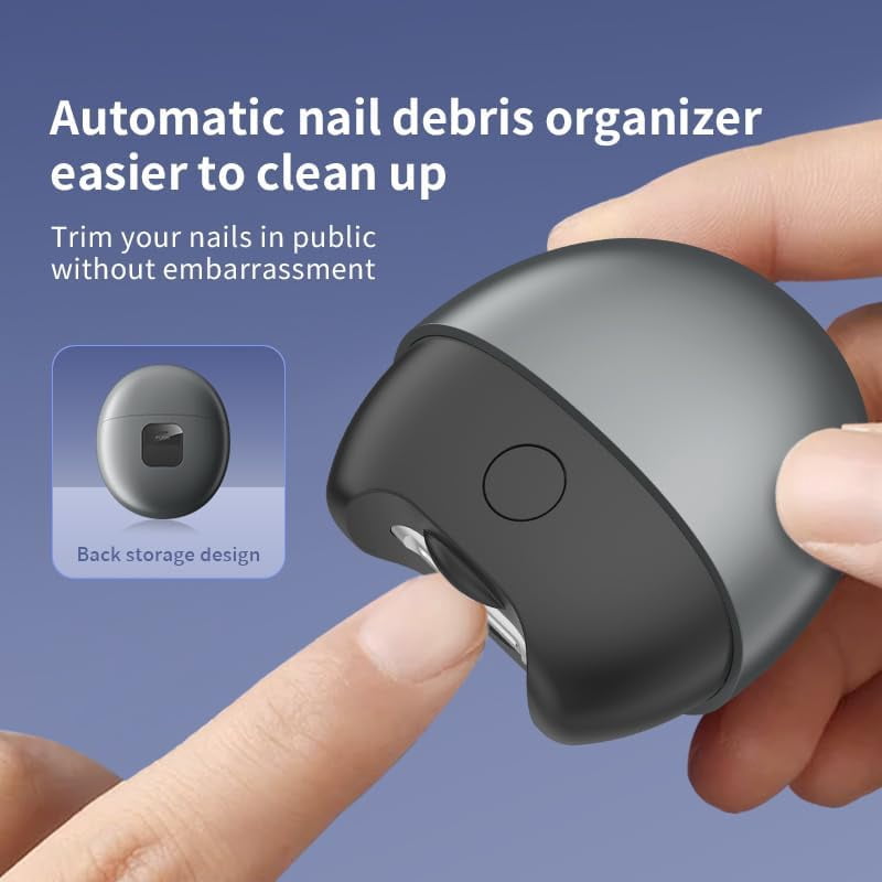 2026 New Electric Nail Clippers 3 in 1 Automatic Electric Nail Clipper with LED Light, USB Rechargeable for Adults, Seniors, Babies, Children (Gray) : Beauty & Personal Care