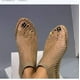 thumbnail image 4 of Sandalias de punta redonda para verano, botas con tachuelas huecas, zapatos planos sexis de verano de talla grande, 4 of 5