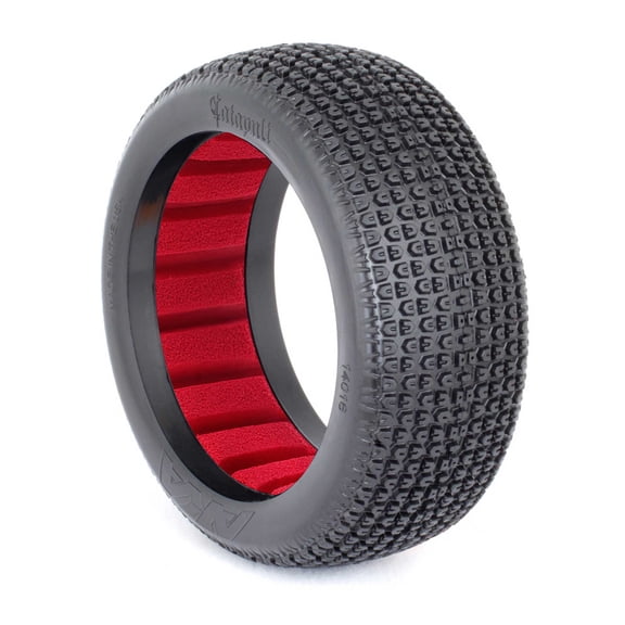 AKA PRODUCTS INC. 1/8 Buggy Catapult Medium LW Tire w/ Red Insert2 AKA14016ZR RC Tire