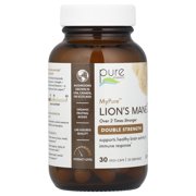 Pure Essence Labs - MyPure Lion's Mane 2X, Organic Mushroom Extract for Focus & Brain Health - 30 Vegetarian Capsules
