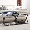 thumbnail image 4 of Costway Set of 2 Folding Luggage Rack with Shelf Travel Suitcase Shoe Storage Holder, 4 of 10